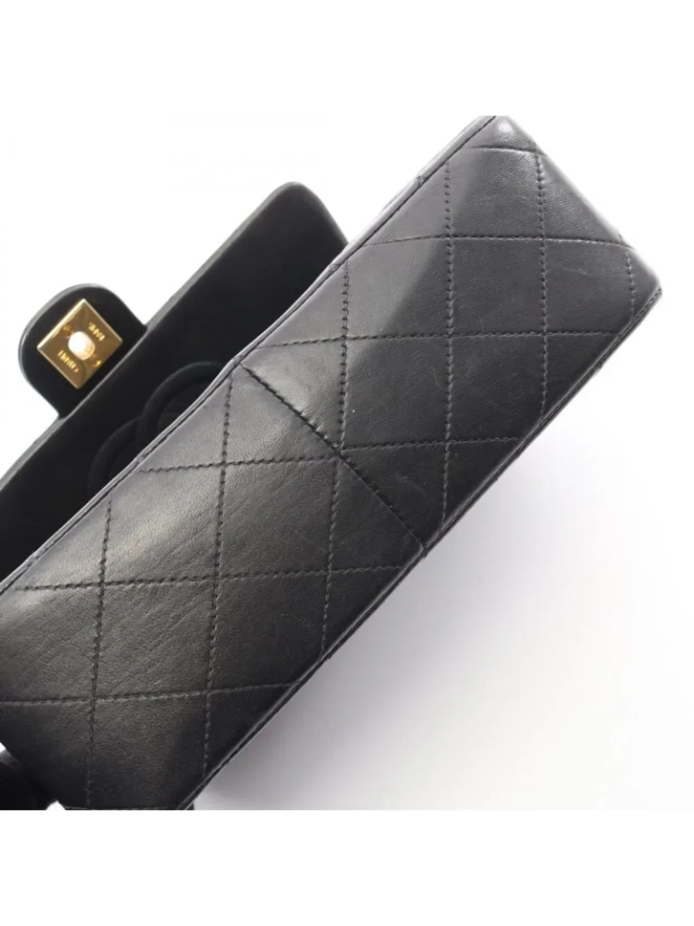 Chanel Shoulder Bag Mini Quilted 20 Black Lambskin